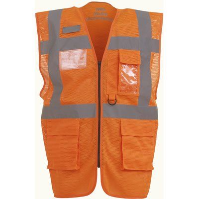 Chaleco alta visibilidad ropa laboral Hi Vis Orange 3XL