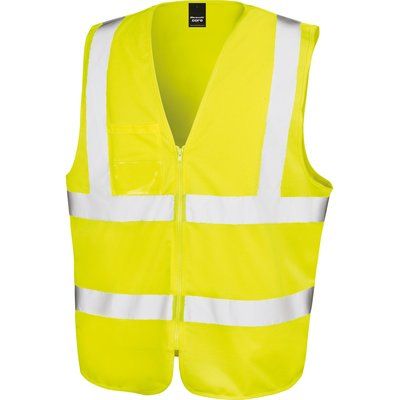 Chaleco con cremallera y bandas reflectantes Fluorescent Yellow XXL/3XL