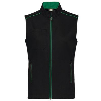 Chaleco hombre con bolsillos Black / Kelly Green M