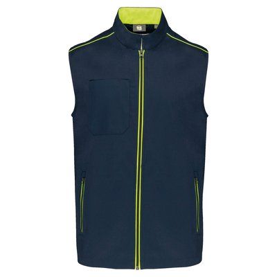 Chaleco hombre con bolsillos Navy / Fluorescent Yellow 5XL