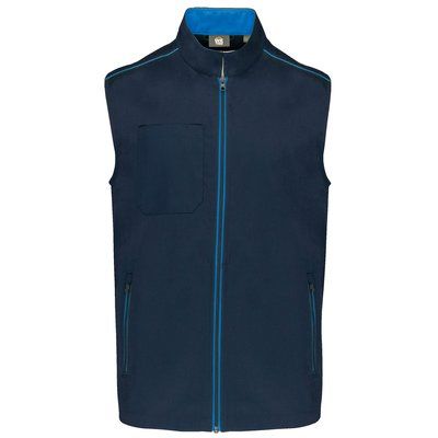 Chaleco hombre con bolsillos Navy / Light Royal Blue 5XL