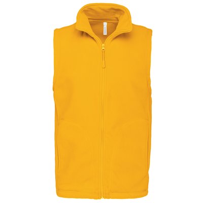 Chaleco micropolar hombre cremallera y bolsillos Amarillo 4XL