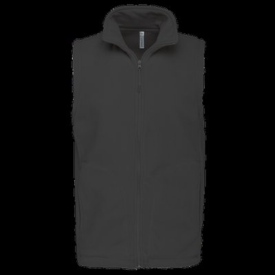 Chaleco micropolar hombre cremallera y bolsillos DARK GREY 5XL