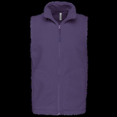 Chaleco micropolar hombre cremallera y bolsillos Purple XL