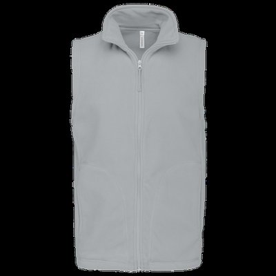 Chaleco micropolar hombre cremallera y bolsillos Snow Grey 4XL