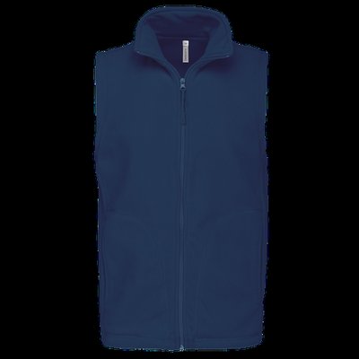 Chaleco micropolar hombre cremallera y bolsillos True Indigo 3XL