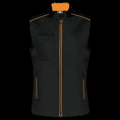 Chaleco mujer con bolsillos Black / Orange 3XL