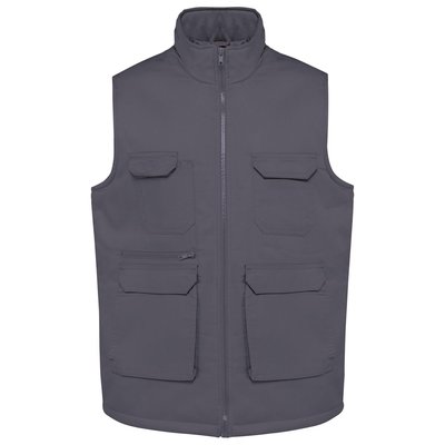 Chaleco multibolsillos unisex Gris XXL