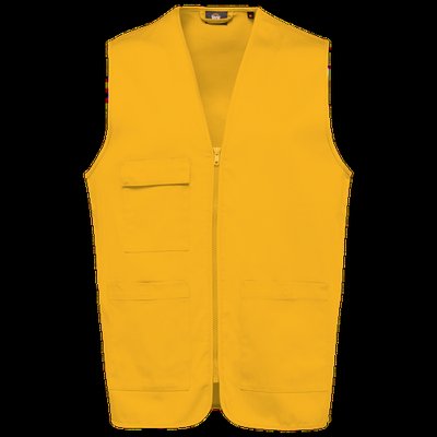 Chaleco polialgodón multibolsillos Amarillo XL