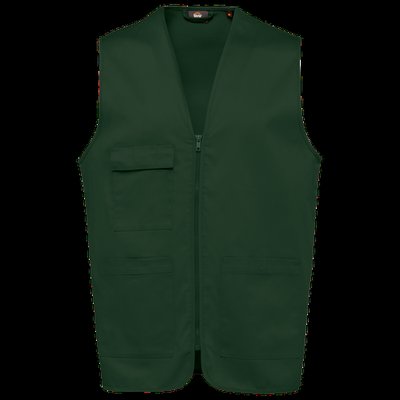 Chaleco polialgodón multibolsillos Verde 4XL