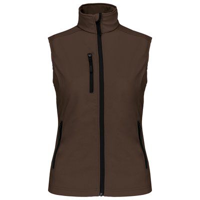 Chaleco sofshell mujer impermeable CHOCOLATE 4XL