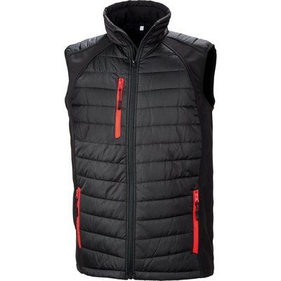 Chaleco Softshell acolchado reciclado Black / Red L