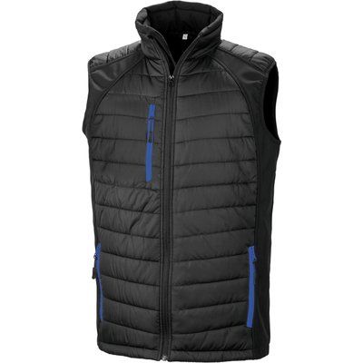 Chaleco Softshell acolchado reciclado Black / Royal Blue XXL