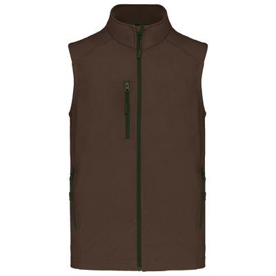 Chaleco softshell hombre impermeable CHOCOLATE L