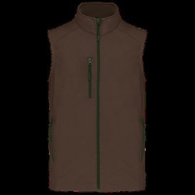 Chaleco softshell hombre impermeable CHOCOLATE M