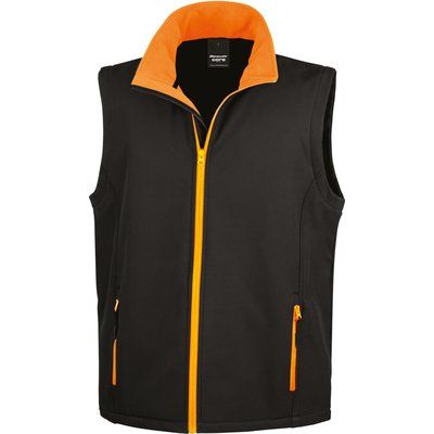 Chaleco Softshell hombre resistente al agua Black / Orange 4XL