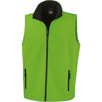 Chaleco Softshell hombre resistente al agua Vivid Green / Black XXL