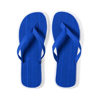 Chanclas con gruesa suela bicolor Azul Hom