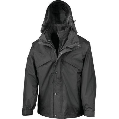 Chaqueta 3 en 1 impermeable Negro L