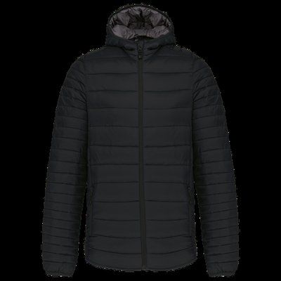 Chaqueta acolchada con capucha Black 3XL