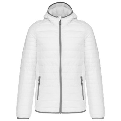 Chaqueta acolchada con capucha Blanco XXL