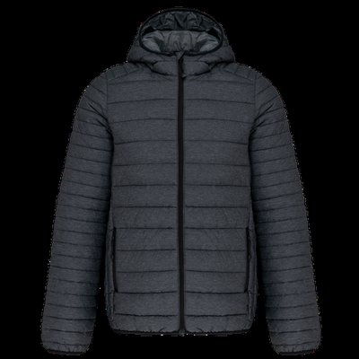 Chaqueta acolchada con capucha Gris M