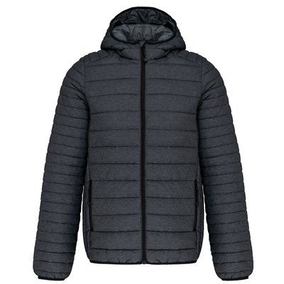 Chaqueta acolchada con capucha Marl Dark Grey 4XL