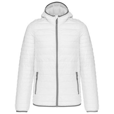 Chaqueta acolchada con capucha White 4XL