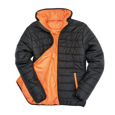 Chaqueta acolchada cortavientos hidrófuga Black / Orange 3XL