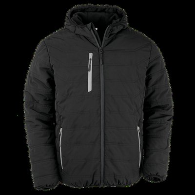 Chaqueta acolchada reciclada Black / Grey S