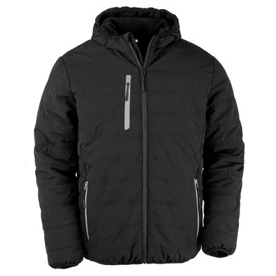 Chaqueta acolchada reciclada Black / Grey XS