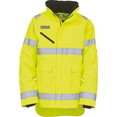 Chaqueta alta visibilidad impermeable con capucha Hi Vis Yellow S