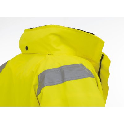 Chaqueta alta visibilidad impermeable con capucha