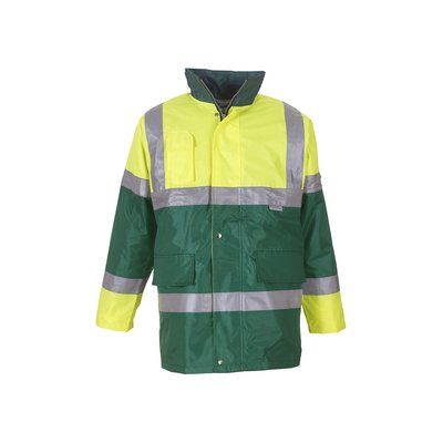 Chaqueta Alta Visibilidad Impermeable Cortavientos Hi Vis Yellow / Green S