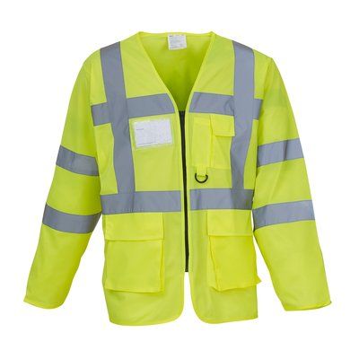 Chaqueta alta visibilidad con tiras reflectantes Hi Vis Yellow XXL