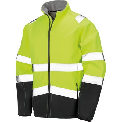 Chaqueta  Alta Visibilidas Softshell Fluorescent Yellow / Black 4XL