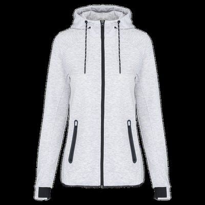 Chaqueta de chándal con capucha mujer Ash Heather XXL