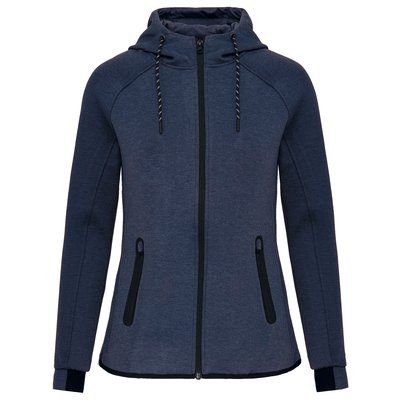 Chaqueta de chándal con capucha mujer Azul L