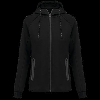 Chaqueta de chándal con capucha mujer Black L