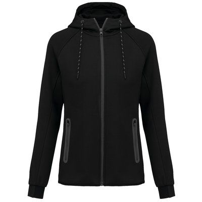 Chaqueta de chándal con capucha mujer Negro M