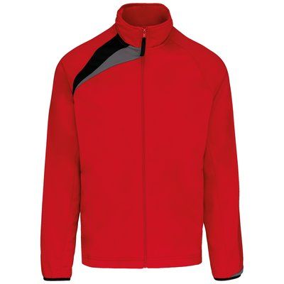 Chaqueta de chándal niño poliéster Sporty red/Black/Storm grey 6/8 ans