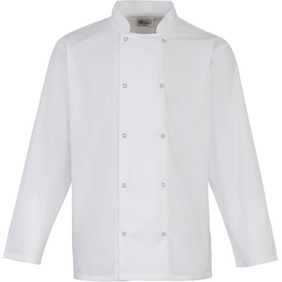 Chaqueta de chef con botones a presión Blanco 3XL