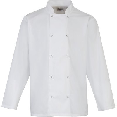 Chaqueta de chef con botones a presión Blanco XS