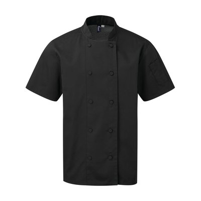 Chaqueta de chef de manga corta Negro XS