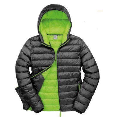 Chaqueta hombre hidrófuga cortavientos Black / Lime XL