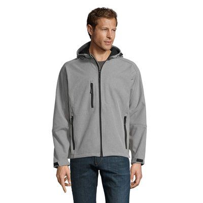 Chaqueta Hombre Impermeable con Forro Polar Gris XS