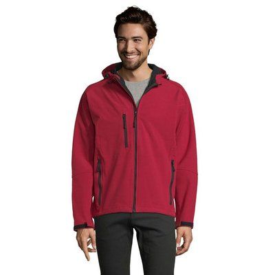 Chaqueta Hombre Impermeable con Forro Polar Rojo Chili L