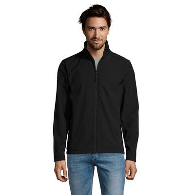 Chaqueta Hombre Softshell con Forro Polar Negro 3XL