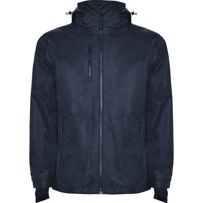 Chaqueta impermeable con capucha y bolsillos Marino 2XL