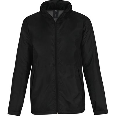 Chaqueta impermeable cortavientos con forro micropolar Black L